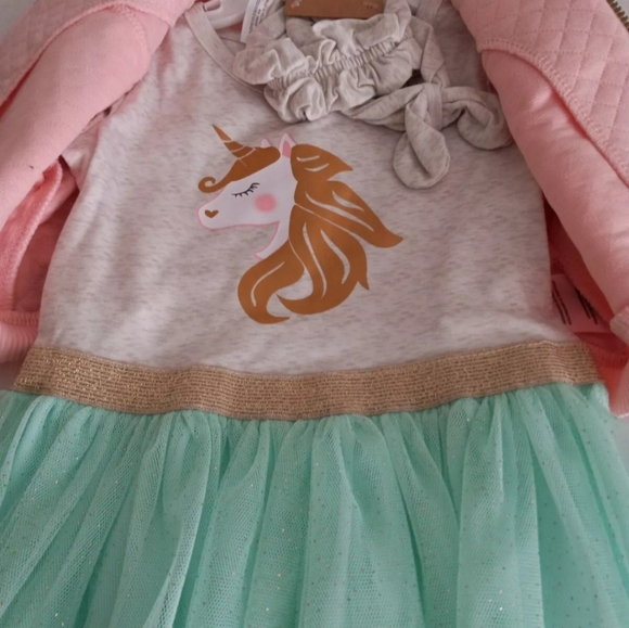 Young Hearts Baby Girls Short Sleeve 2-pc. Dress Set Pink Color Size 18M - Picture 7 of 9